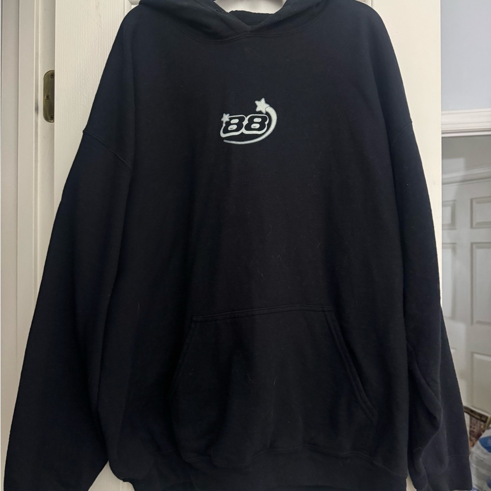 88 rising Head in the clouds Black Hoodie - Casual Pullover Sweatshirt